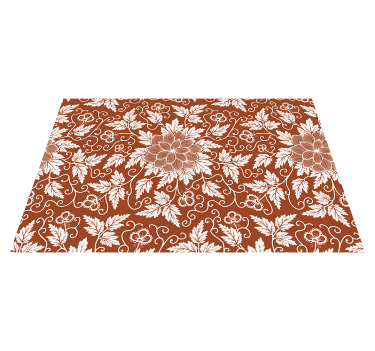 Set de table marron motif floral paisley - TenStickers