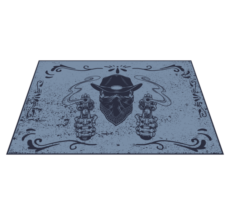 Set de table original tête de cowboy avec pistolets - TenStickers