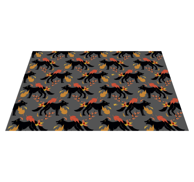 Set de table halloween renards en flammes - TenStickers