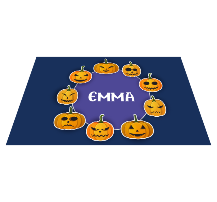 Set de table personnalisé Halloween citrouilles - TenStickers