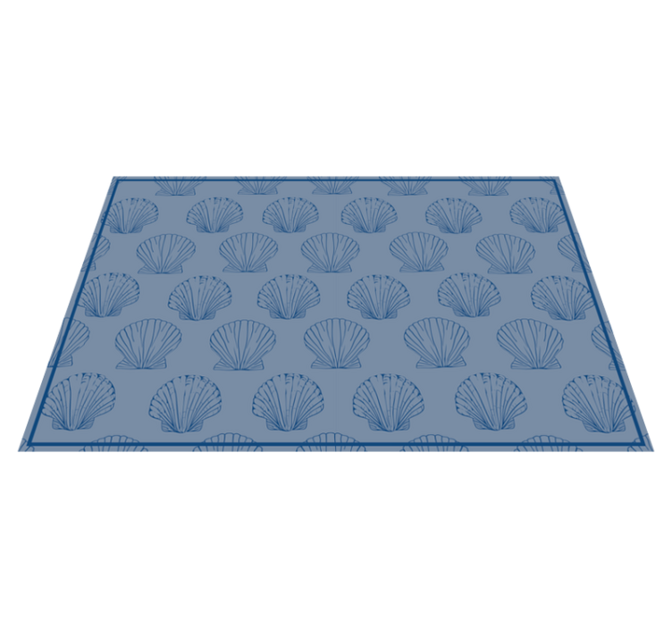 set de table bleu Tons bleus coquillage - TenStickers