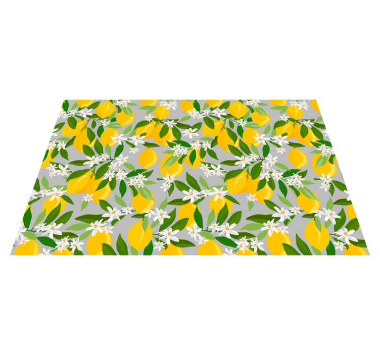 Set de table original motif floral citron - TenStickers