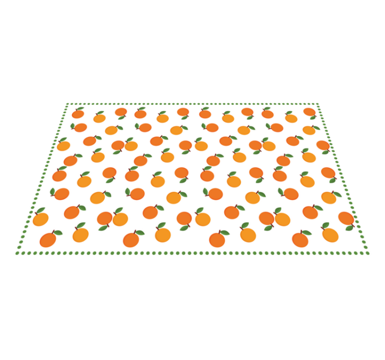 Set de table fruits Cadre élégant oranges de manteau - TenStickers
