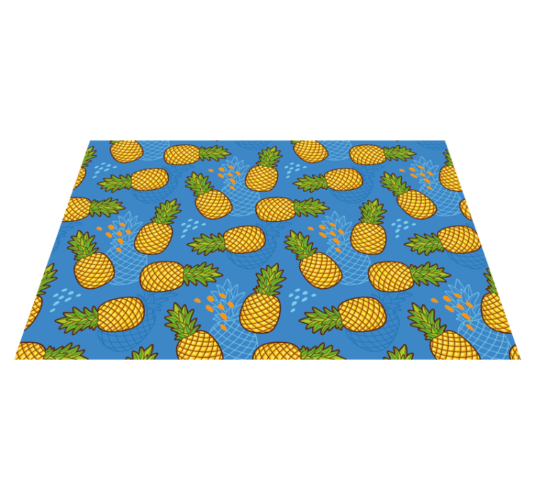 Set de table original Ananas sur fond bleu - TenStickers