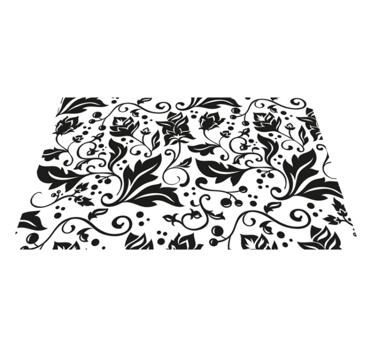 Set de table motif floral noir - TenStickers