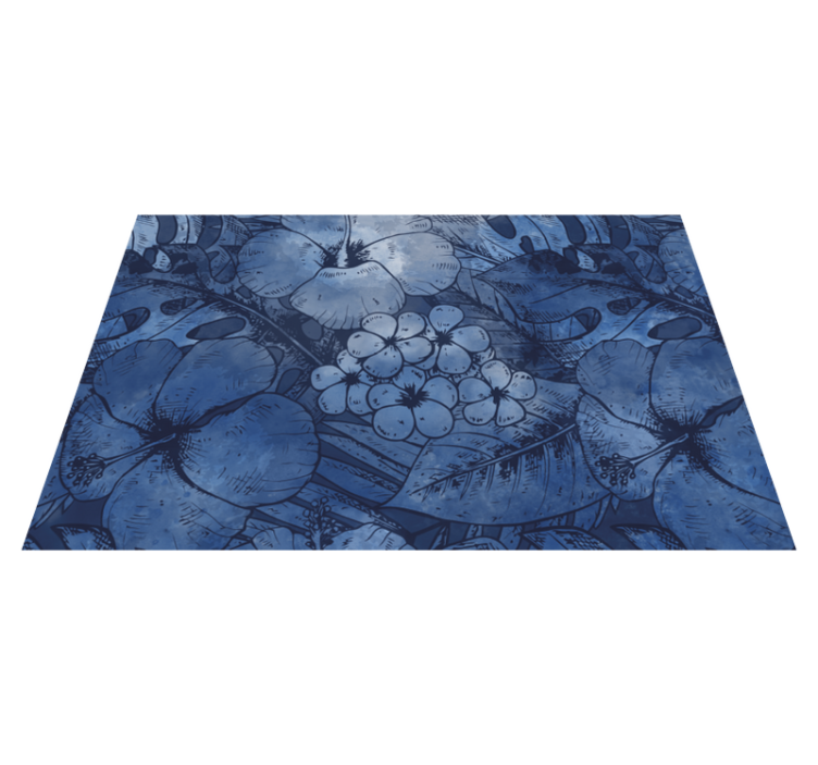 Set de table moderne Fleurs aquarelles bleues - TenStickers