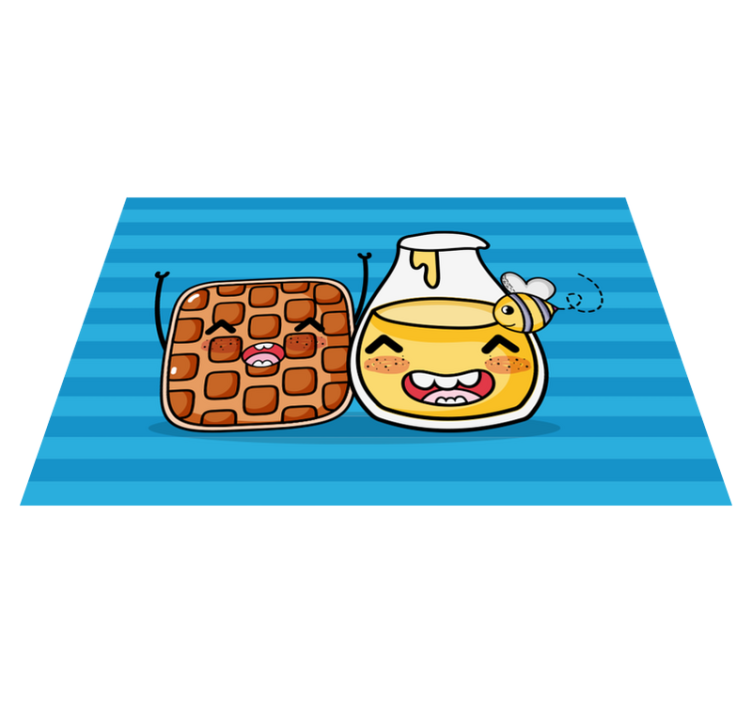 Set de table enfant gaufre et miel mignon - TenStickers