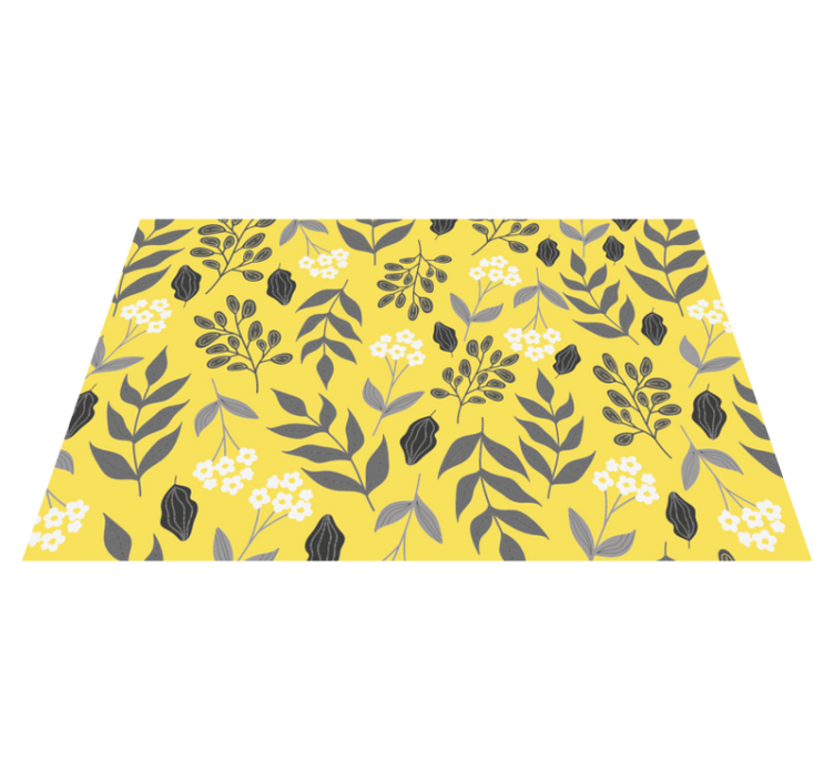 Set de table moderne motif floral jaune - TenStickers