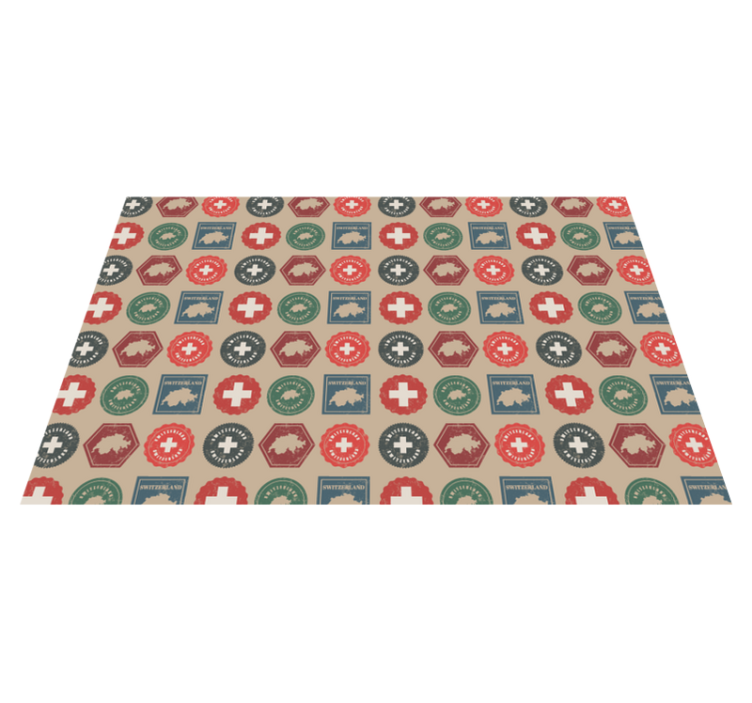 Set de table original autocollants drapeau suisse - TenStickers