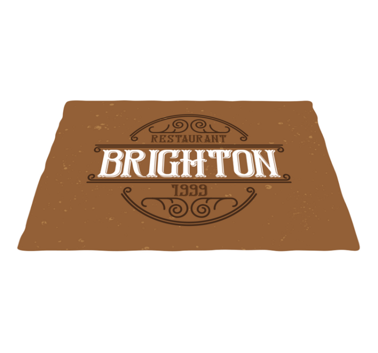 Set de table citation logo du restaurant brighton - TenStickers