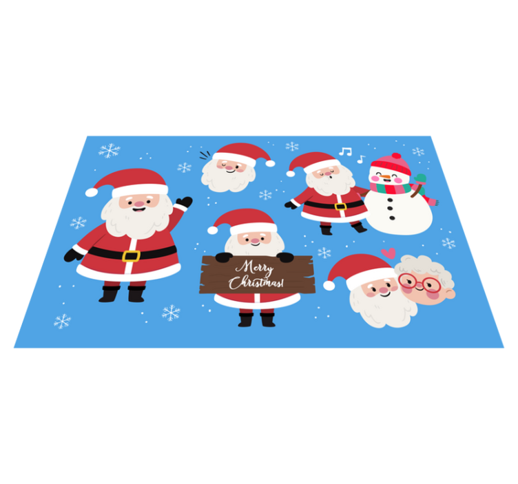 Set de table noel Mignon personnage de clause de santa - TenStickers