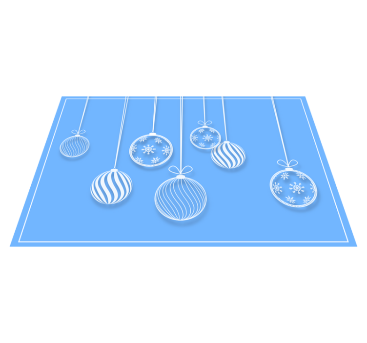 Set de table noël ornements de fête suspendus - TenStickers