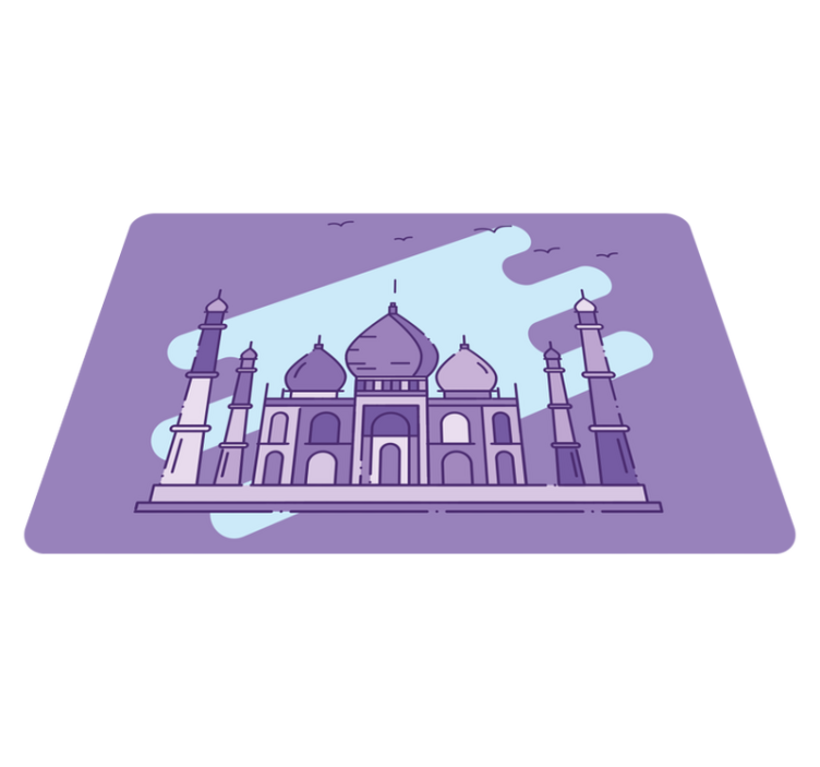 Set de table moderne silhouette du taj mahal - TenStickers