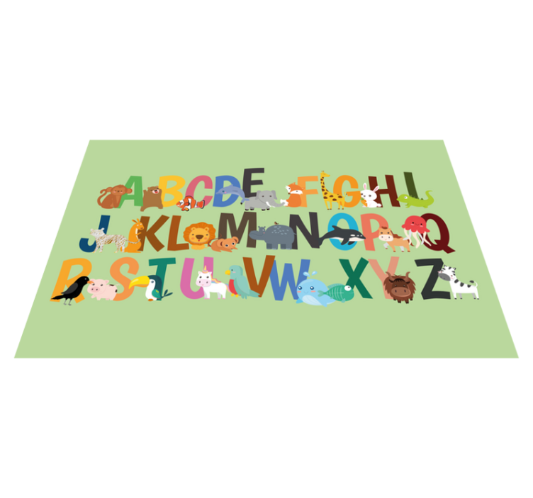 Set de table design enfant Alphabet animal de - TenStickers
