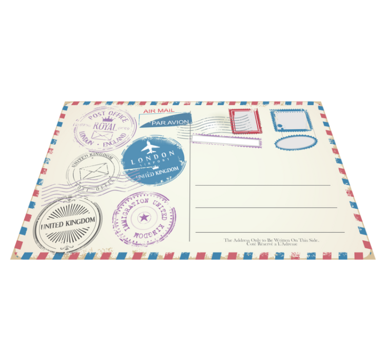 Set de table citation collection de timbres voyage - TenStickers