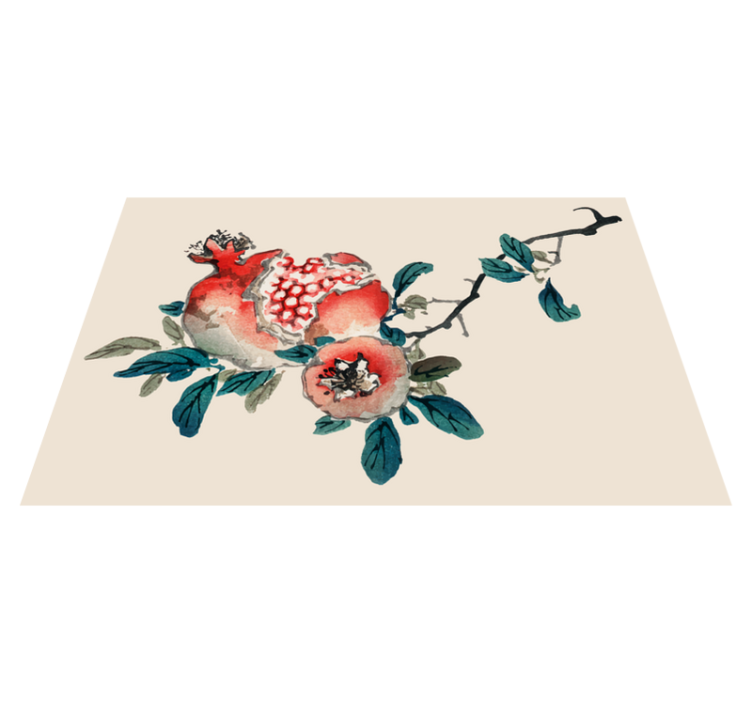 Set de table original design floral grenade - TenStickers