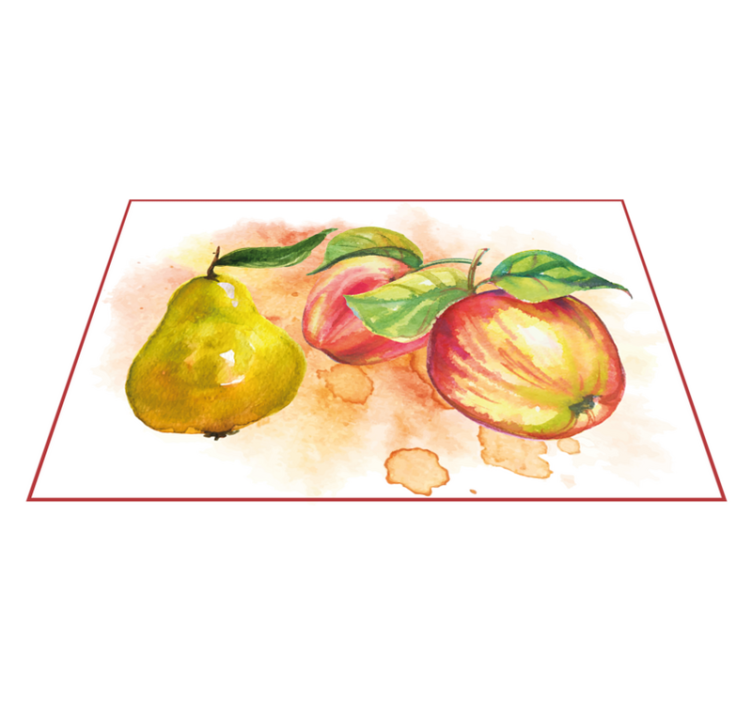 Set de table original fruits aquarelle artwork - TenStickers
