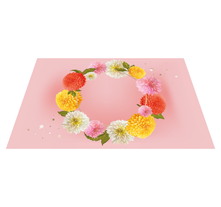 Set de table original cercle floral accent - TenStickers