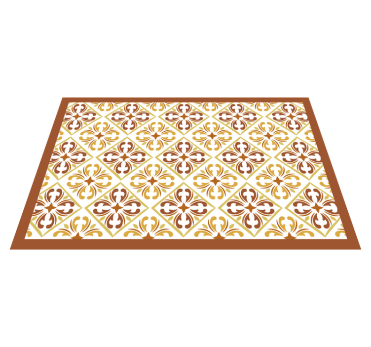 Set de table Carrelage à motifs orange et jaune - TenStickers