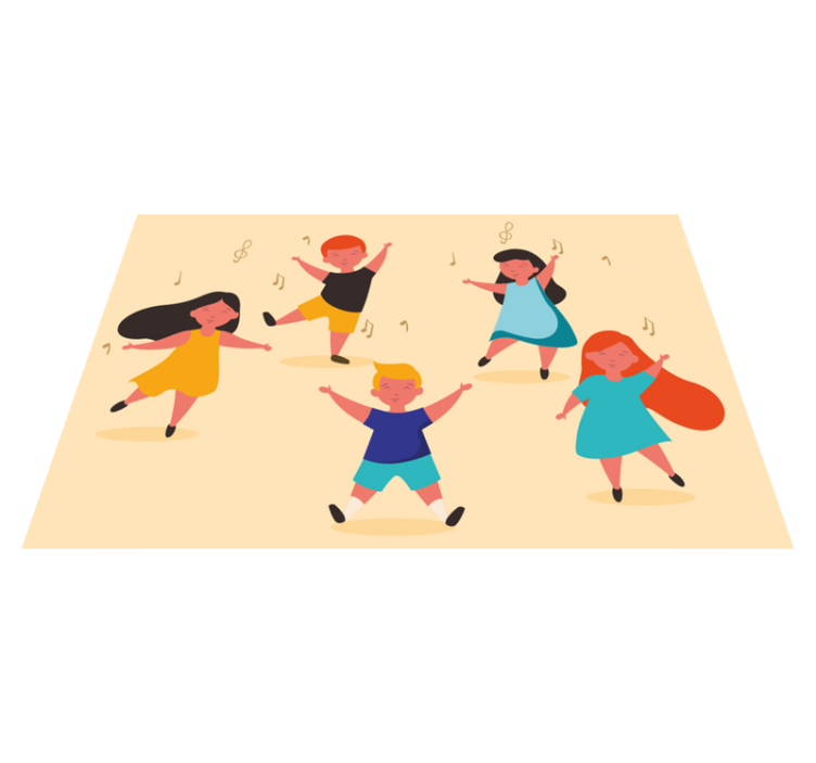 Set de table enfant danseurs enjoués - TenStickers