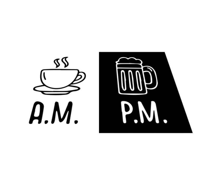 Set de table citation café bière contraste - TenStickers