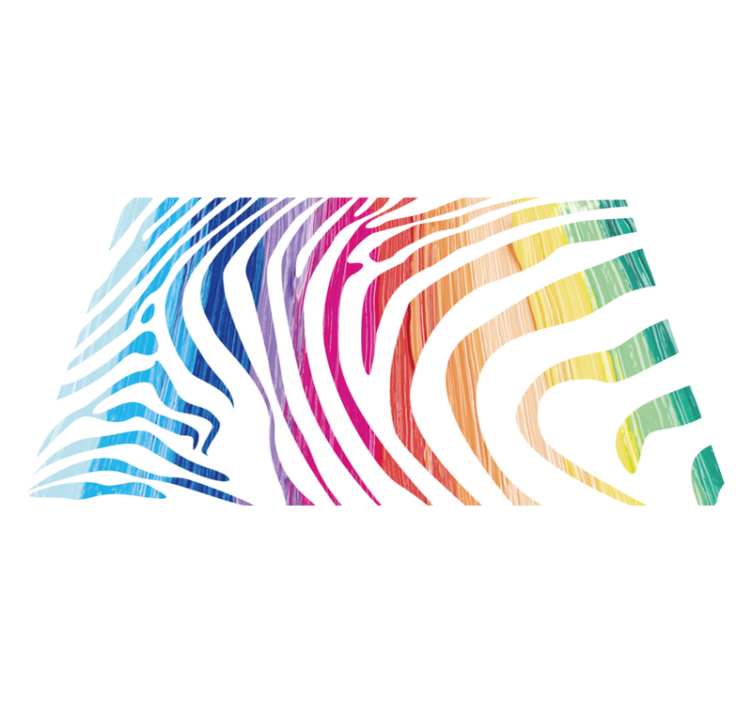 Set de table original rayures de zèbre colorées - TenStickers