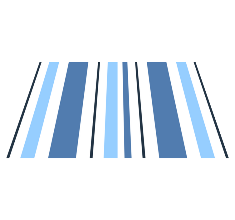 Set de table moderne en bleu rayé - TenStickers