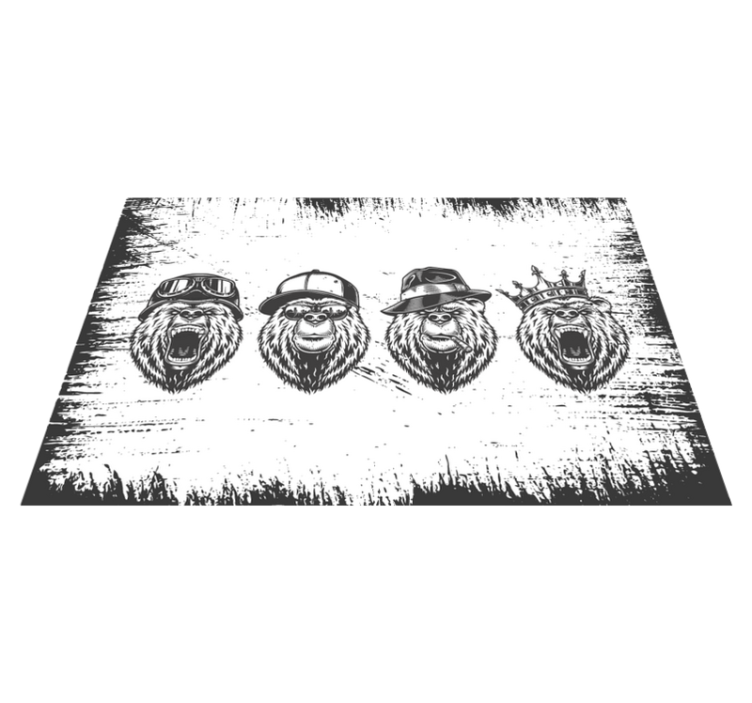 Set de table original portraits d'ours stylés - TenStickers