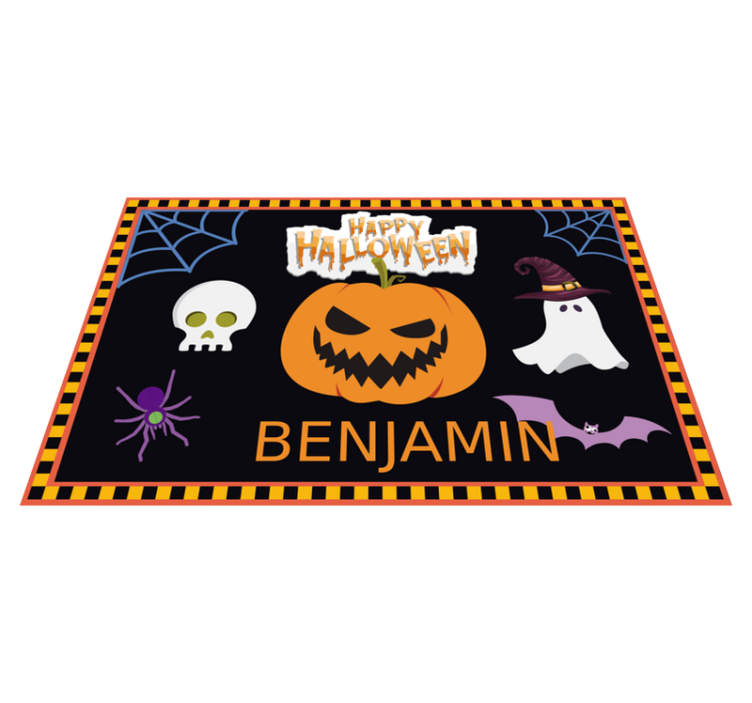 Set de table Halloween pour enfants avec prénom - TenStickers