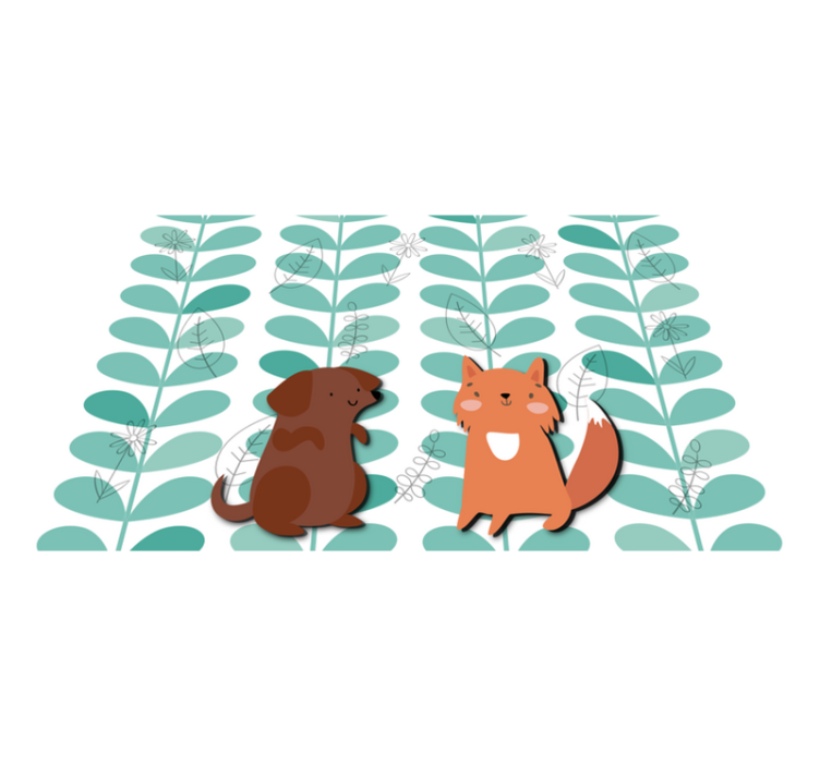 Set de table enfant compagnons animaux mignons - TenStickers