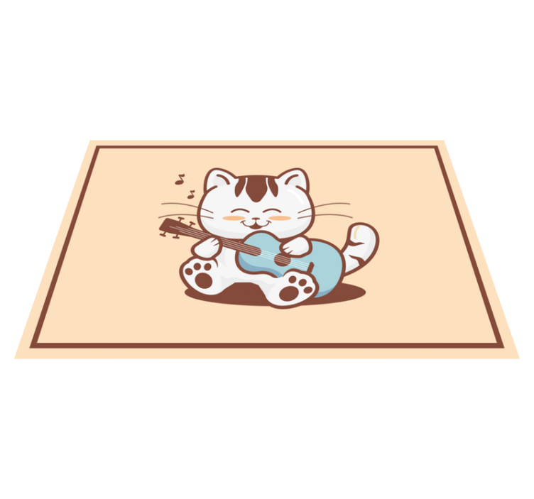 Set de table enfant personnage de chat musical - TenStickers