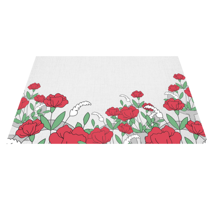 Set de table original motif floral avec feuilles - TenStickers