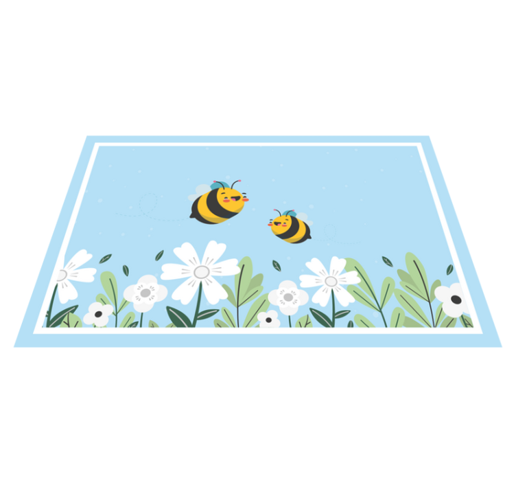Set de table original Fleur blanche avec abeille - TenStickers