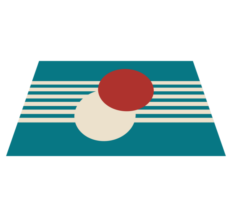 Set de table original Art abstrait de deux cercles - TenStickers