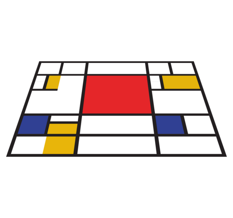 Set de table forme original Art géométrique mondrian - TenStickers