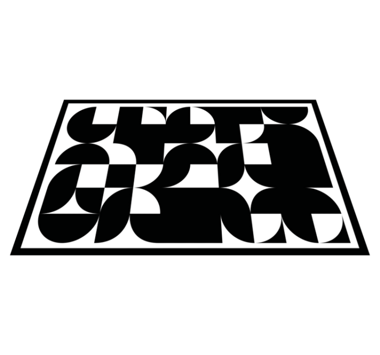 Set de table moderne motif noir géométrique - TenStickers