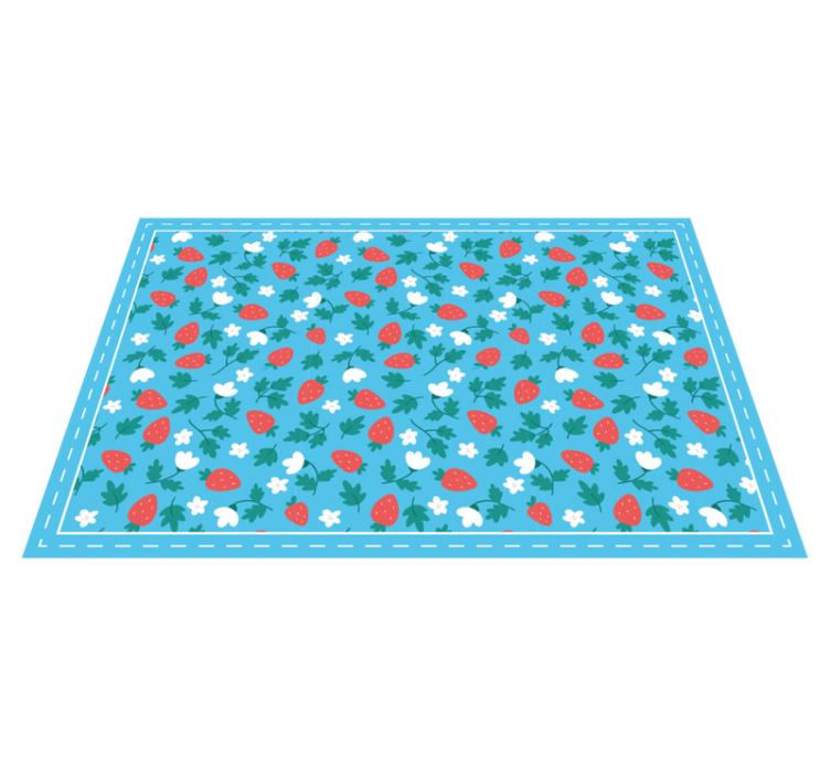 Set de table original motif floral fraise - TenStickers