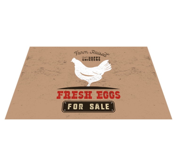 Set de table original poulet fermier frais - TenStickers