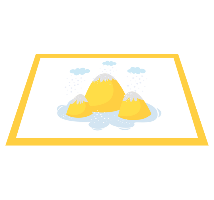 Set de table enfant illustration montagne jaune - TenStickers