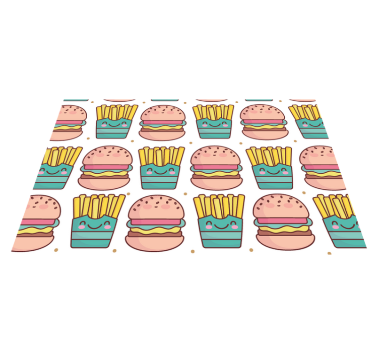 Set de table enfant motif hamburger joyeux - TenStickers