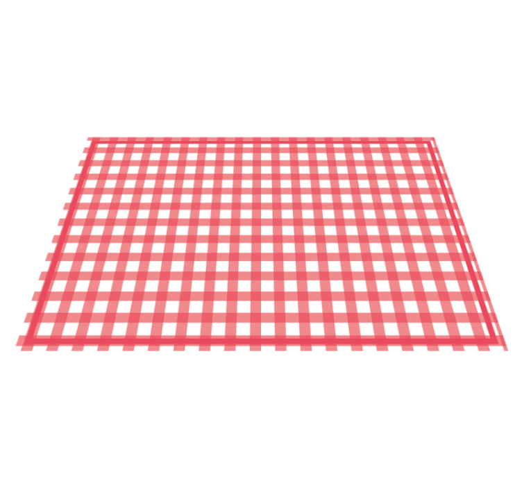 Set de table à motif carreaux rouges - TenStickers
