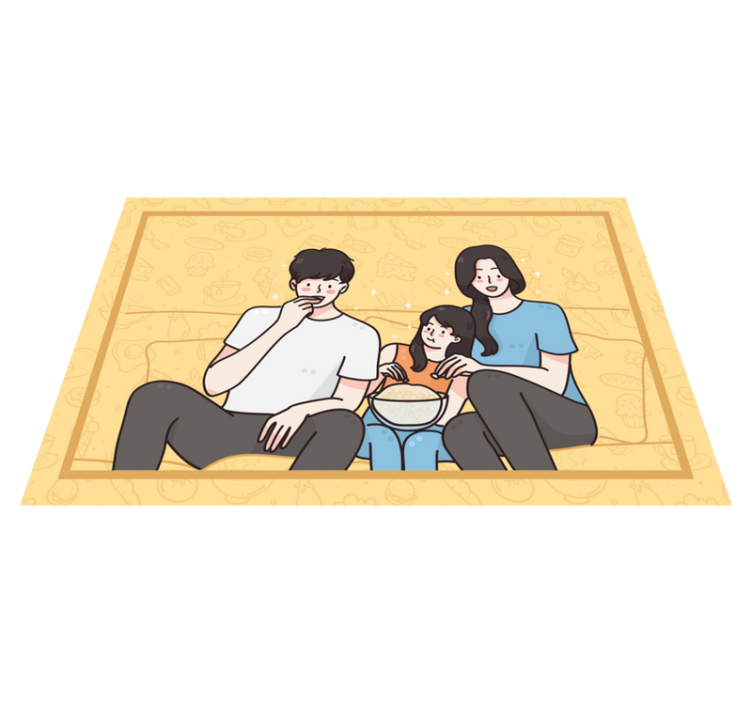 Set de table enfant moments en famille autour des snacks - TenStickers