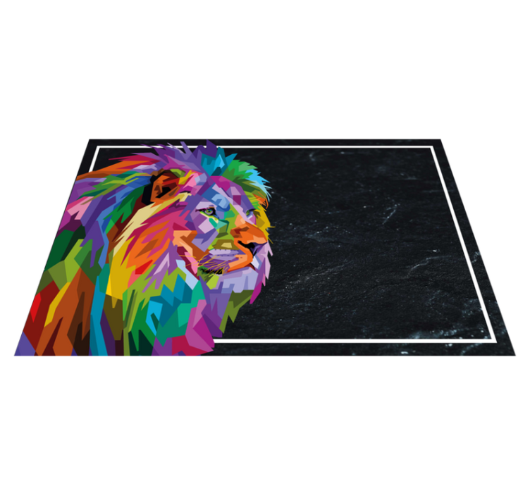 Set de table original tête de lion colorée - TenStickers
