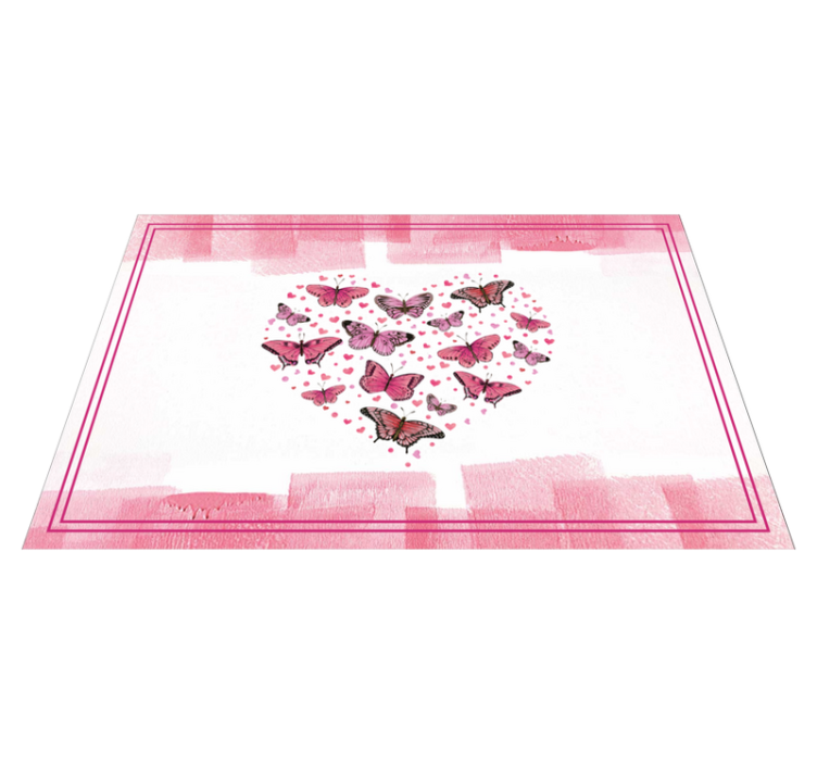 Set de table design nom Coeur de papillons - TenStickers