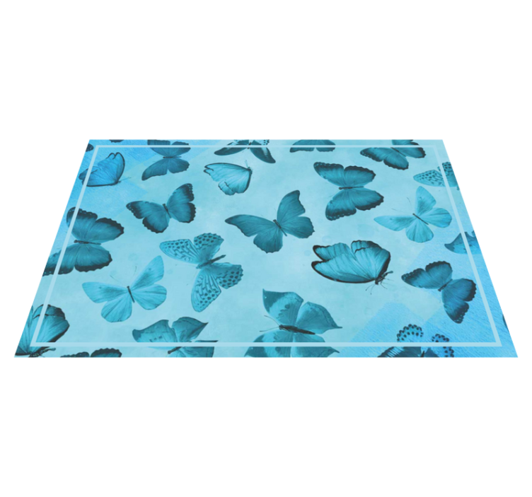 Set de table papillon sticker bleu avec - TenStickers