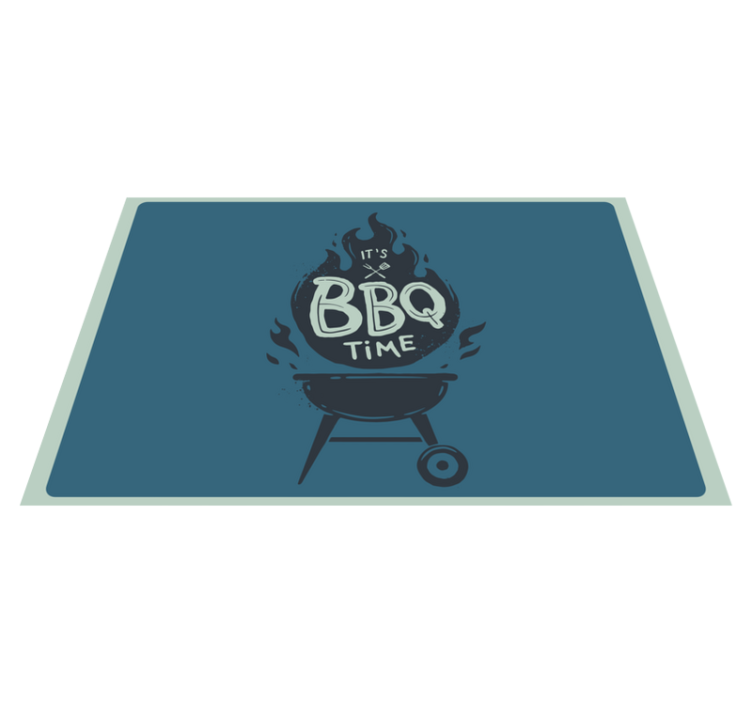 Set de table citation temps de bbq flammes - TenStickers