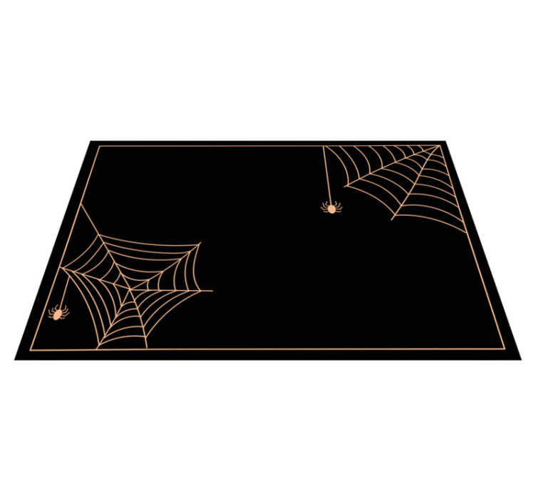 Set de table Halloween Toile araignée fond noir - TenStickers