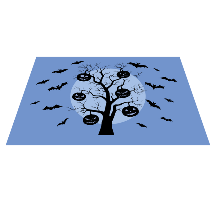 Sets de table halloween Arbre avec citrouilles - TenStickers