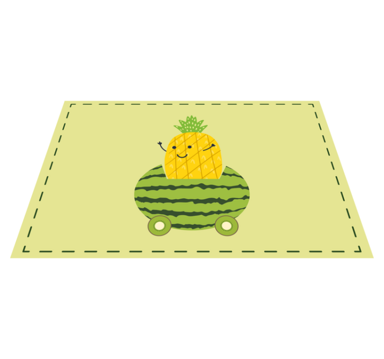 Set de table enfant véhicule ananas pastèque - TenStickers