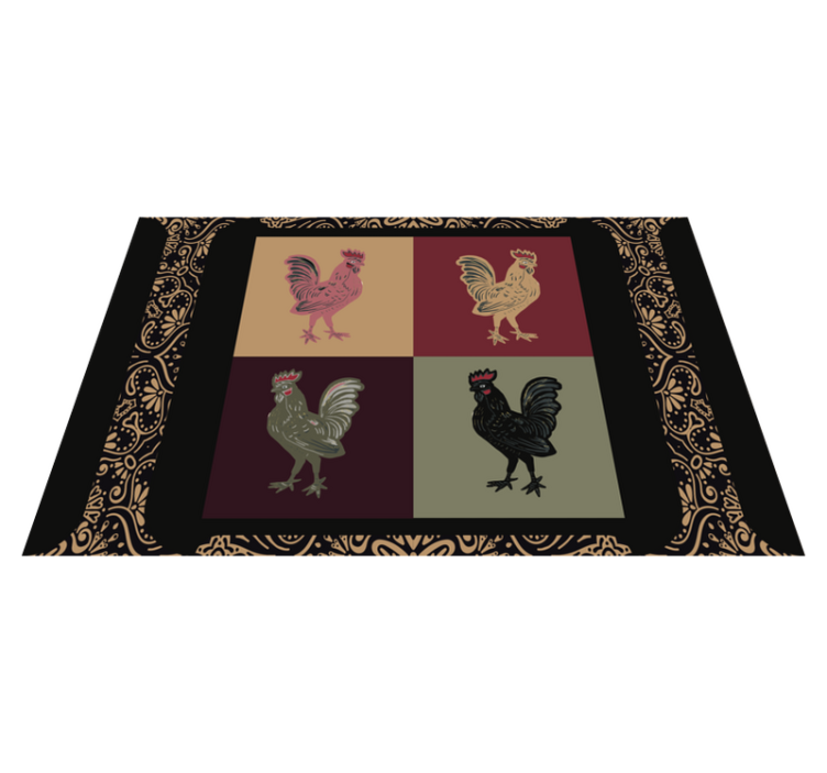 Set de table original motifs de poules colorées - TenStickers